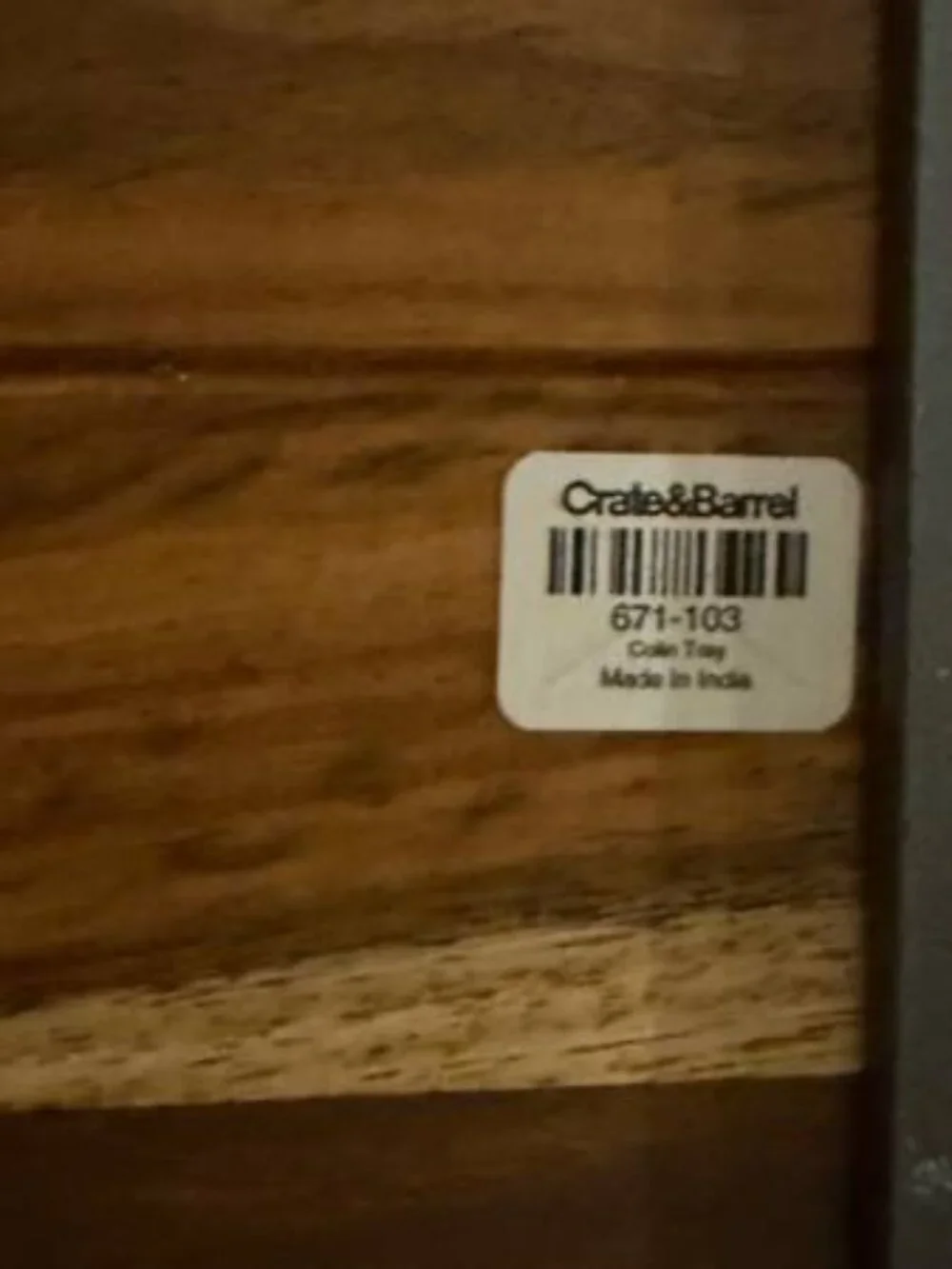 Crate & Barrel Colin Tray (Large)